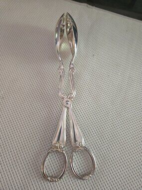 Silver plated tongs